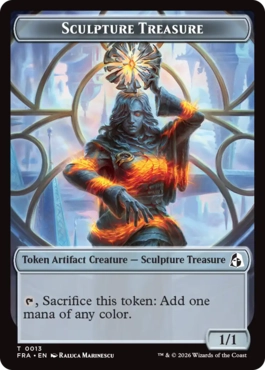 彫像・宝物+ビーストトークン Sculpture Treasure+Beast Token 英語 Foil