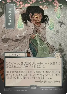 垣間見る自然 Glimpse of Nature 日本語 シルバースクロールFoil