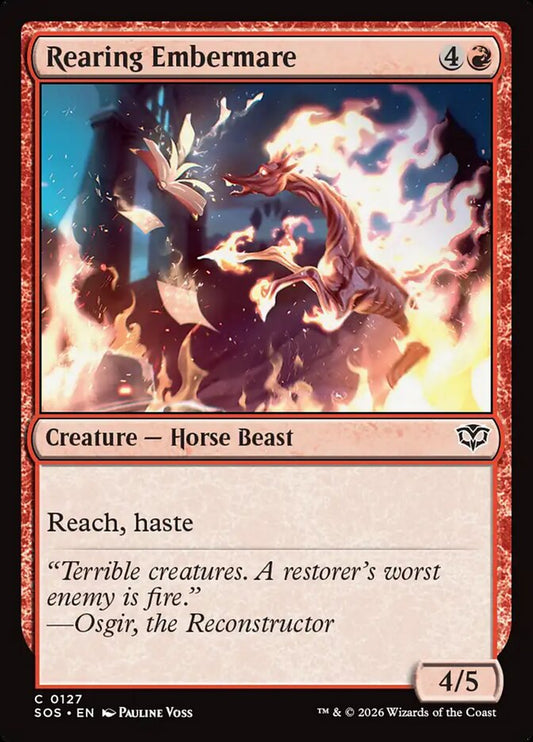 【EN】(127)《立ち上がるエンバーメア/Rearing Embermare》[SOS] 赤C