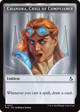 紋章(遵守の冷気、チャンドラ)+紋章(反逆の先導者、チャンドラ) Emblem Chandra, Chill of Compliance+Emblem Chandra, Torch of Defiance 英語 Foil
