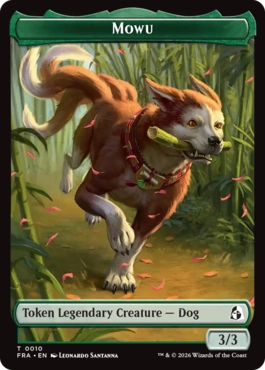 モーウー+アジャニの群れ仲間トークン Mowu+Ajani's Pridemate Token 英語 Foil